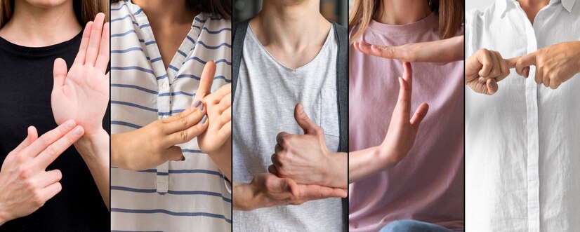 Hands with Sign Language